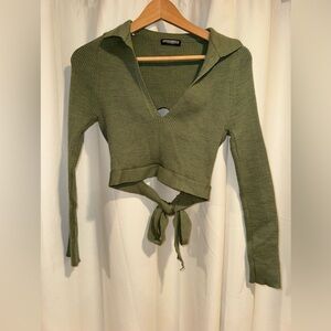 Cropped going out sweater.